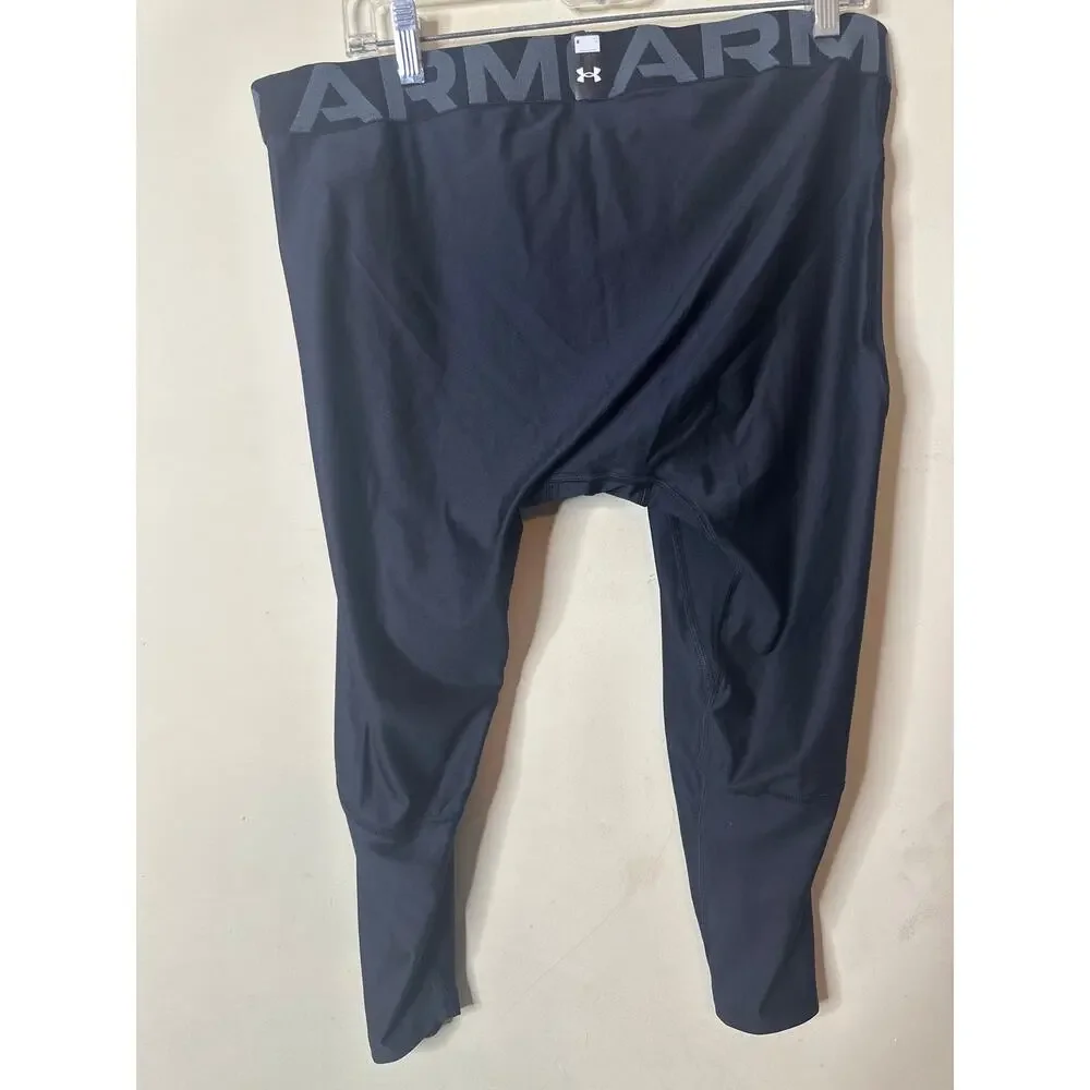 Under Armour Men's Heatgear 3/4 Leggings in Black, size XXL o - Picture 4 of 4